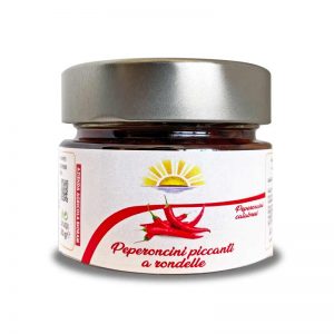Peperoncini piccanti a rondelle in olio di oliva - 120 grammi